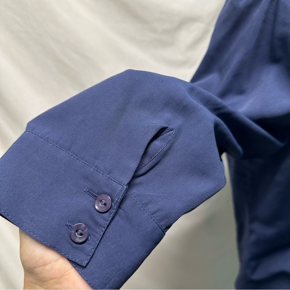 Karen Scott‎ V Neck Shirts Long Sleeve Office Casual Business Plain Blouses Tops - Picture 5 of 6